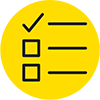Yellow Icon Checklist