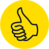 Yellow Icon Thumbs Up