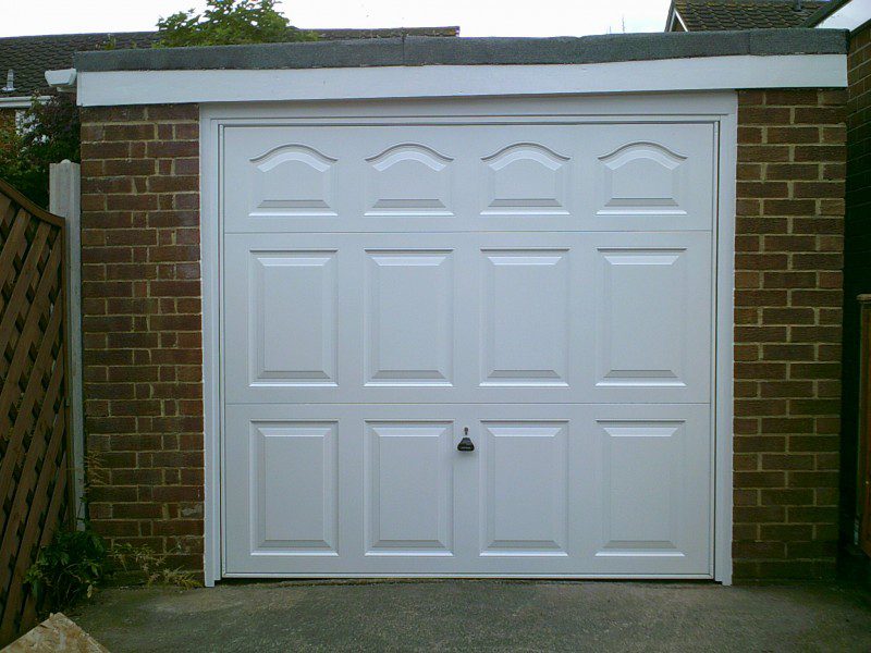 White Cathedral Up & Over Garage Door (After)