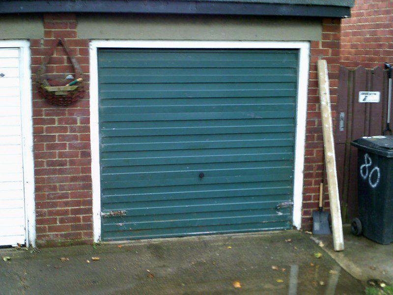 White Up and Over Horizon Garage Door (Before)