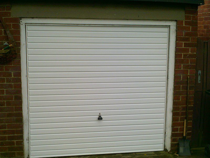 White Up and Over Horizon Garage Door (After)