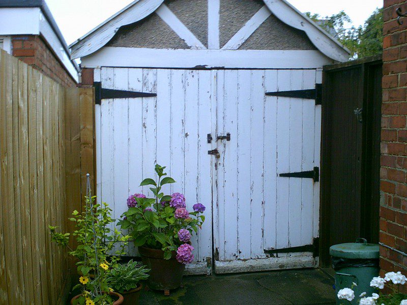 White Seceuroglide Insulated Garage Door (Before)