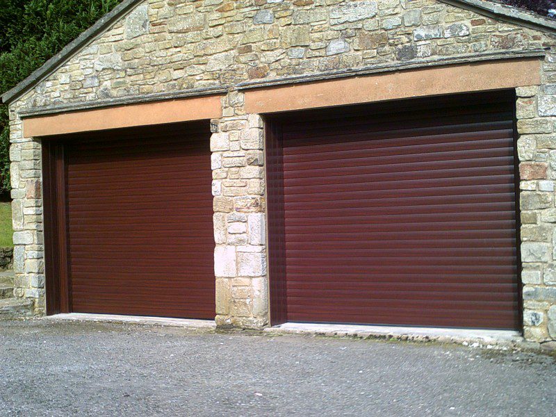 Rosewood Seceuroglide Remote Control Insulated Roller Garage Doors (After)