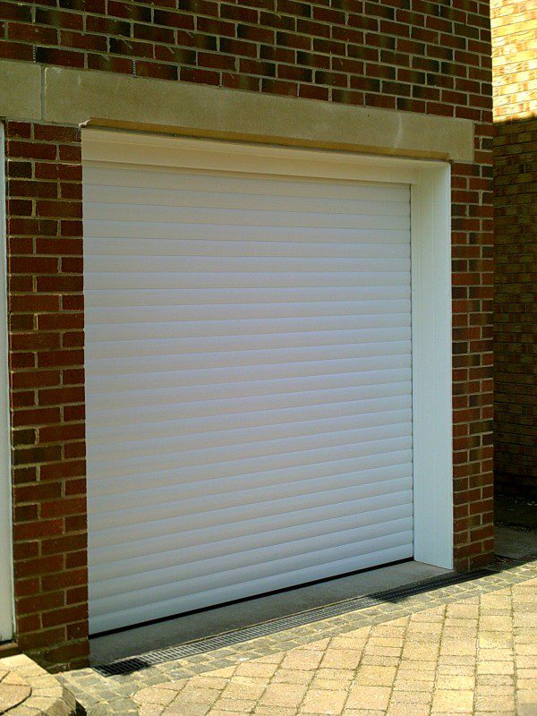 White Seceuroglide Remote Control Insulated Roller Garage Door (After)