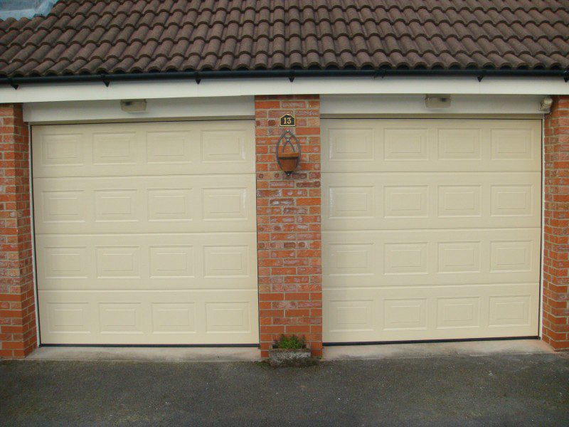 Cream Insulated Sectional Garage Doors (After)