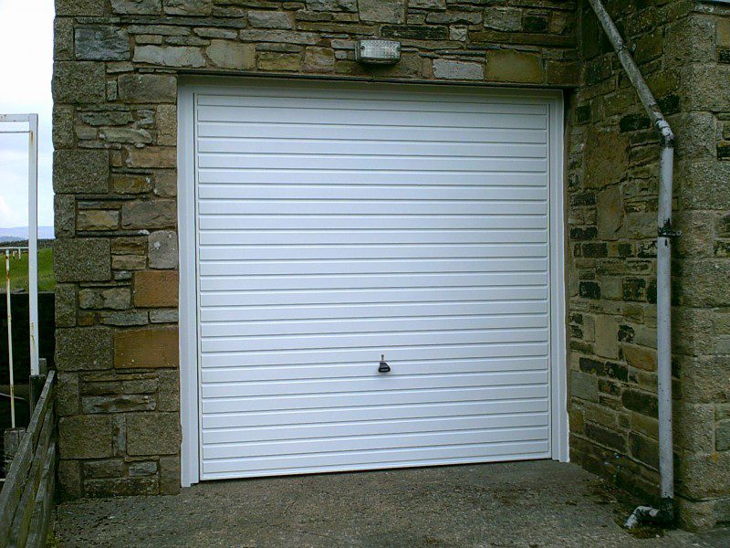 Horizontal Rib Style Up and Over Garage Door (After)