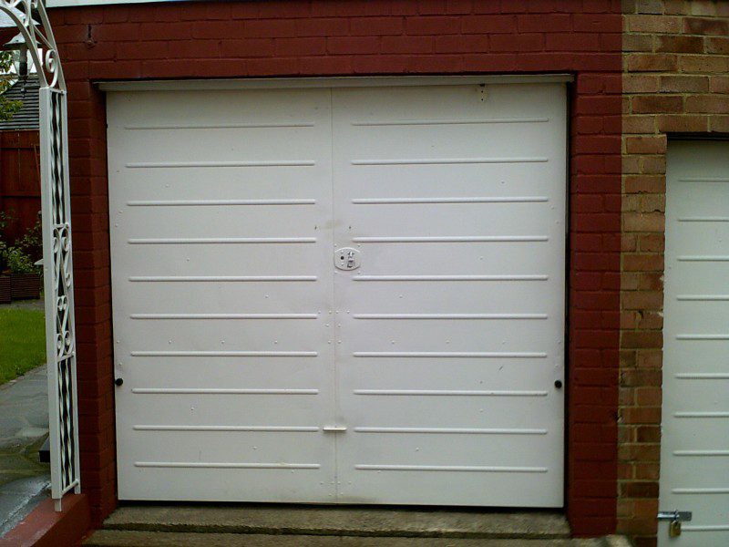 Cathedral Style Up and Over Garage Door (Before)
