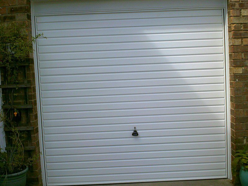 White Up and Over Garage Door (After)