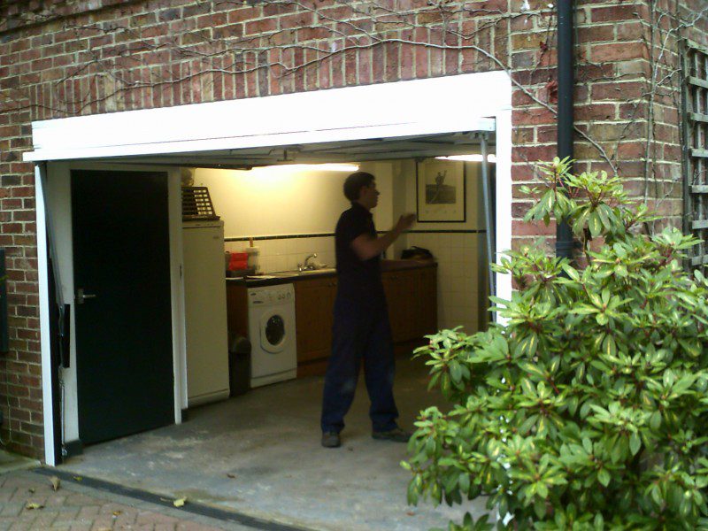 Up and Over Georgian Style Garage Door (Before)