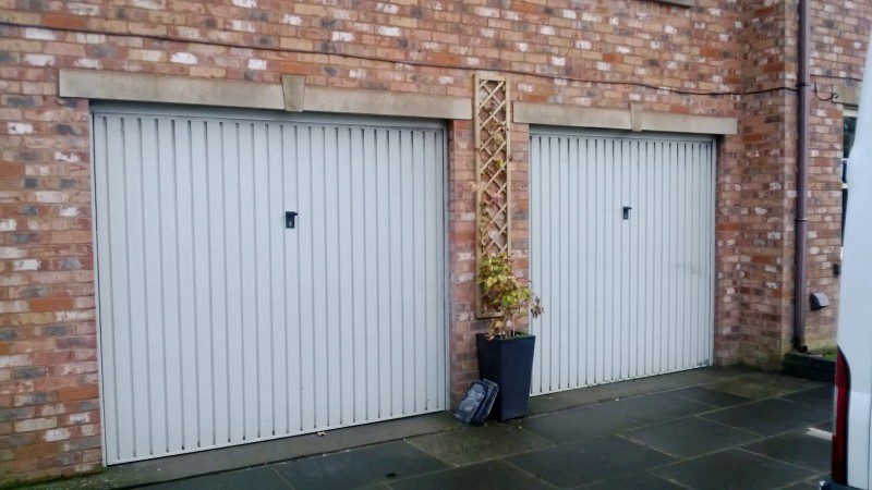 Georgian Style up and over garage doors (Before)