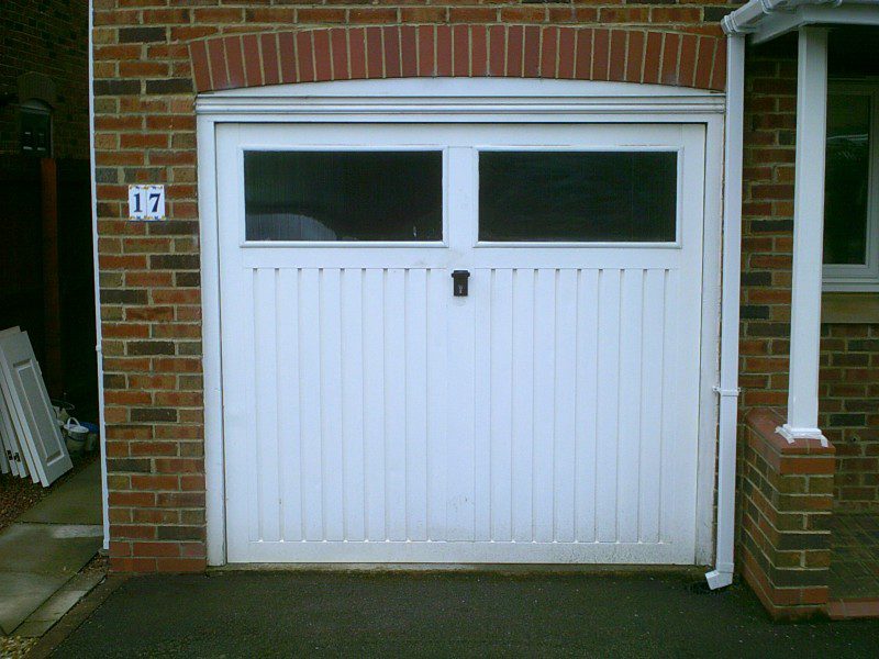 White Sectional Door in Guisborough (Before)