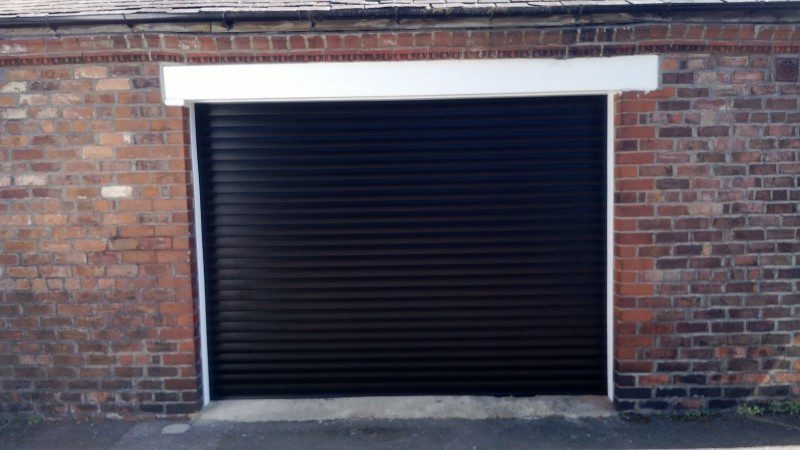 Black Insulated Roller Garage Door (After)