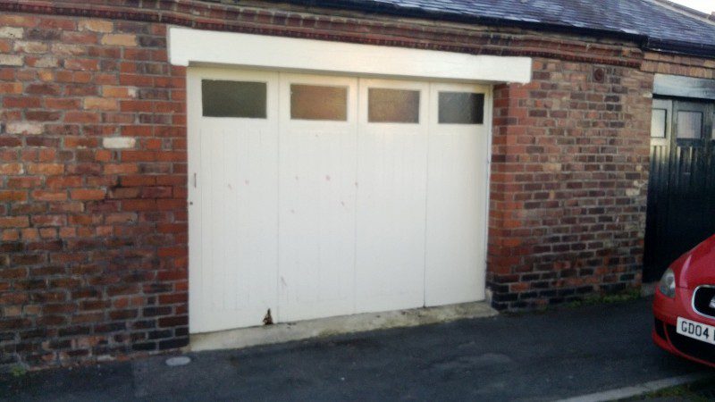 Black Insulated Roller Garage Door (Before)