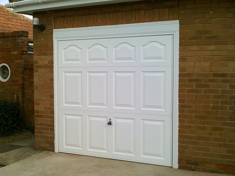 White up and over Rib Style Up and Over Garage Door (After)