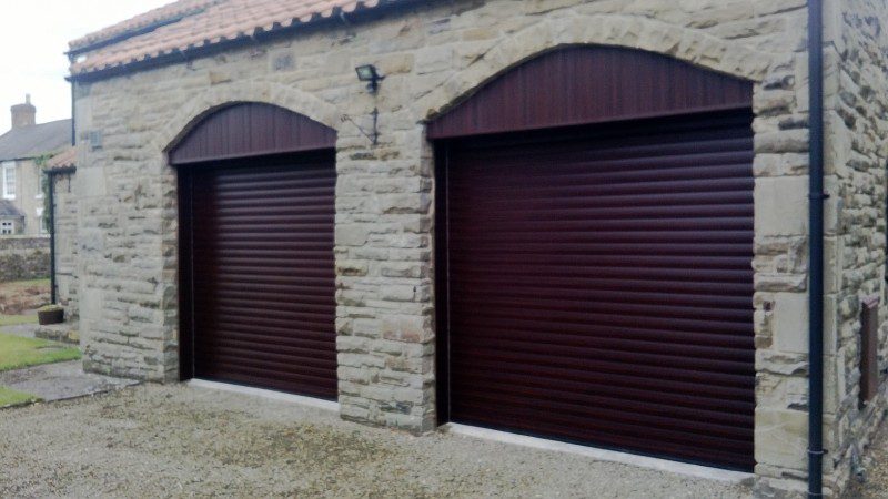 Rosewood Laminated Insulated Roller Doors (After)