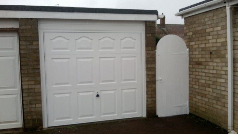 Cathedral up and over garage door (After)