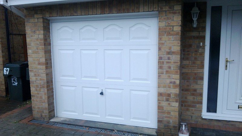 Cathedral up and over garage door (After)