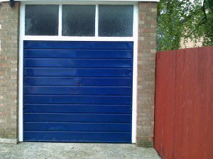 White Up and Over Garage Door (Before)