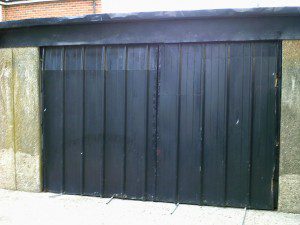 Black Insulated Roller Garage Door (Before)