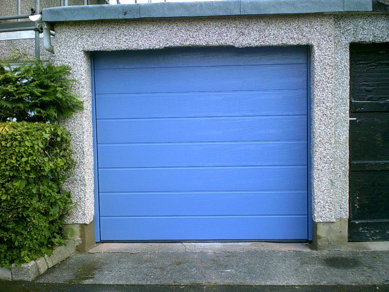 Blue Sectional Garage Door (After)