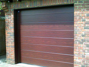 Rosewood Sectional Garage Door (After)