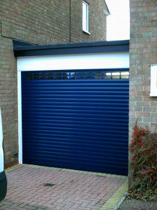 Blue Insulated Roller Garage Door  (After)