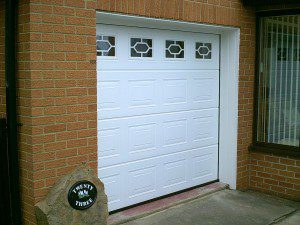 White Georgian Sectional Garage Door (After)