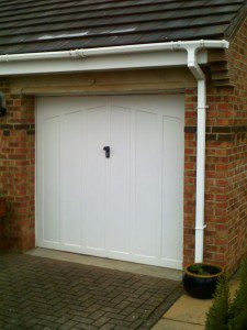 White Insulated Roller Garage Door (Before)