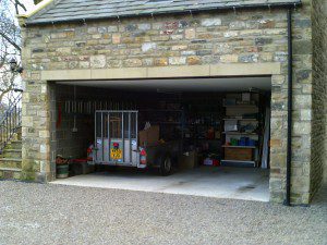 White Insulated Roller Garage Door (Before)