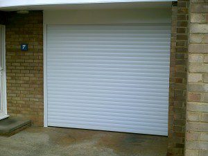 White Insulated Roller Garage Door (After)