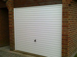 White Horizon Up and Over Garage Door (After)