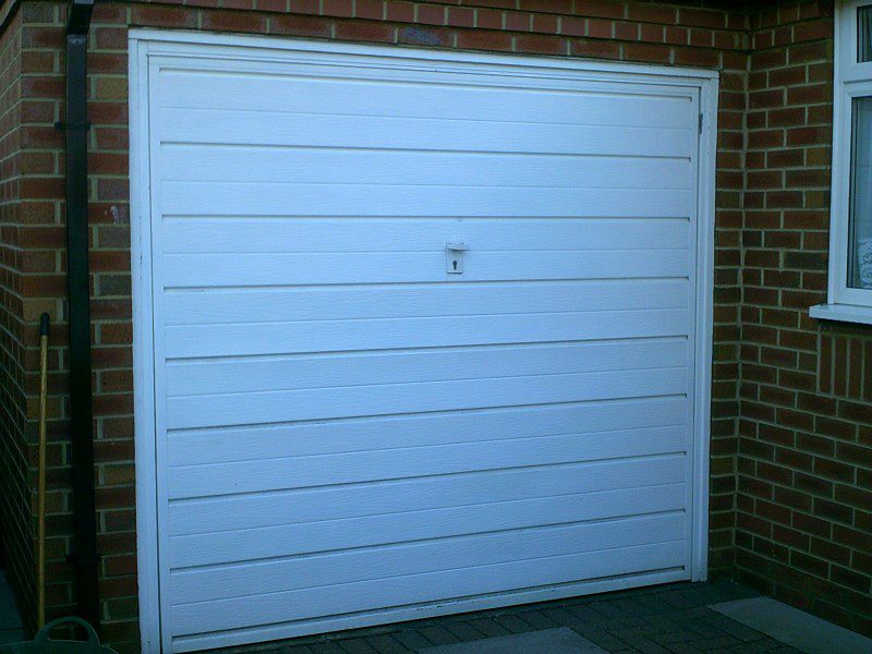 Brown Cathedral Up & Over Garage Door (Before)