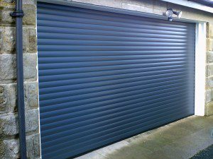 Blue Insulated Roller Garage Door (After)