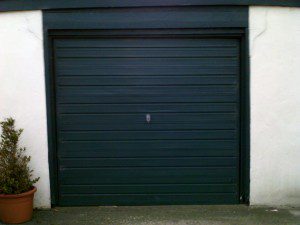 Black Insulated Roller Garage Door (Before)