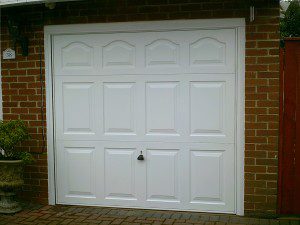 White Cathedral Up and Over Garage Door (After)