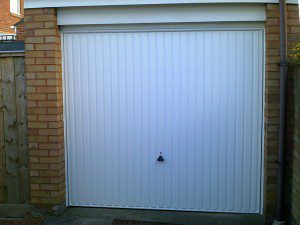 White Carlton Up and Over Garage Door (After)