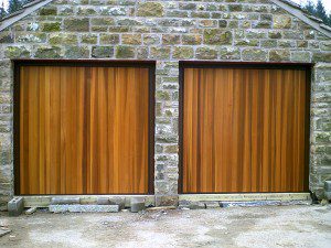 Cedar Timber Up and Over Garage Door  (After)