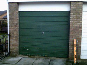 White Georgian Up and Over Garage Door (Before)