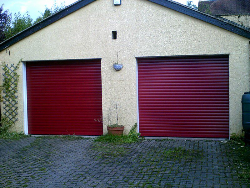 Red Insulated Roller Door (After)