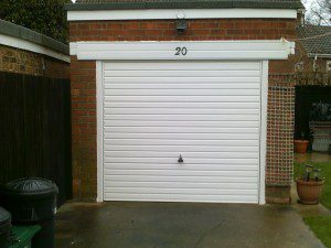 White Horizon Up and Over Garage Door (After)