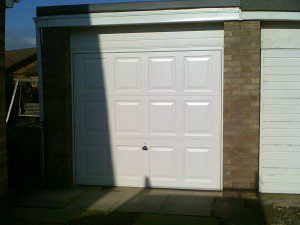 White Georgian Up and Over Garage Door (After)
