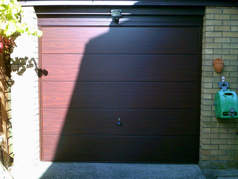 Rosewood Sectional Garage Door (After)
