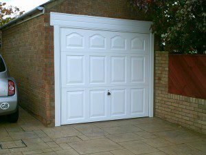 White Cathedral Up and Over Garage Door (After)