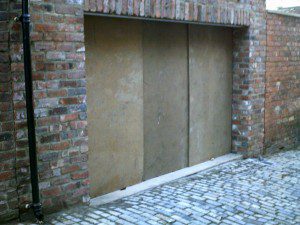 Anthracite Grey Sectional Garage Door (Before)