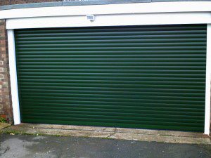 Green Insulated Roller Garage Door (After)