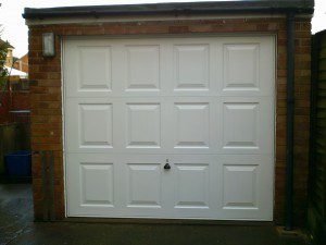 White Georgian Up and Over Garage Door (After)