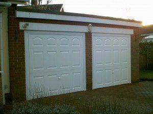 White Cathedral Up and Over Garage Door (After)