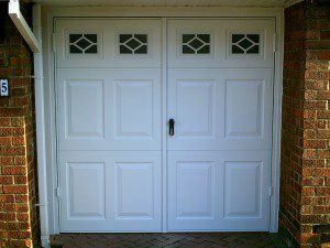 White Side-Hinged Beaumont Garage Door (After)
