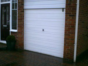 Rosewood Roller Garage Door (Before)