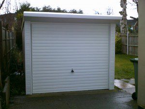 White Carlton Up and Over Garage Door (After)